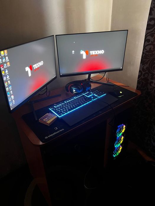 Продаю Игровой ПК, весь комплект, наушники, кливтатура, мышь