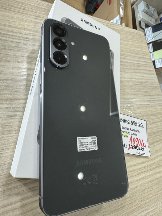 telefon Samsung A56 5G 128GB/8gb ram, impecabil, baterie 100%