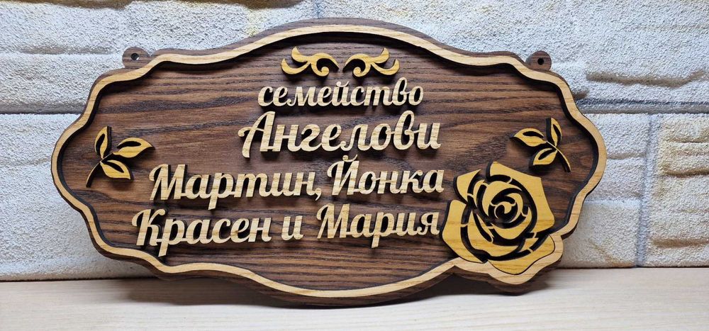 Индивидуални табели по поръчка Табела с надпис с ваш текст за врата
