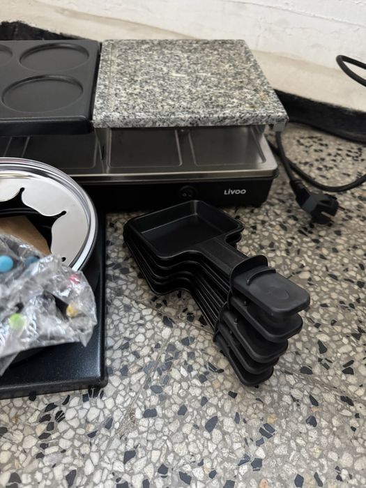 Електрическа Раклет Грил Скара Livoo Fondue Raclette DOC234 1650W 3в1