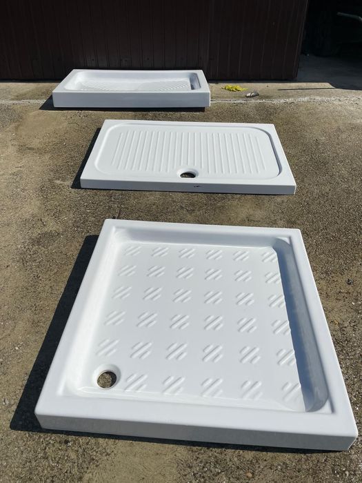 2 x Cădițe Duș Ceramice Premium 120x80 cm – Noi – Antiderapante