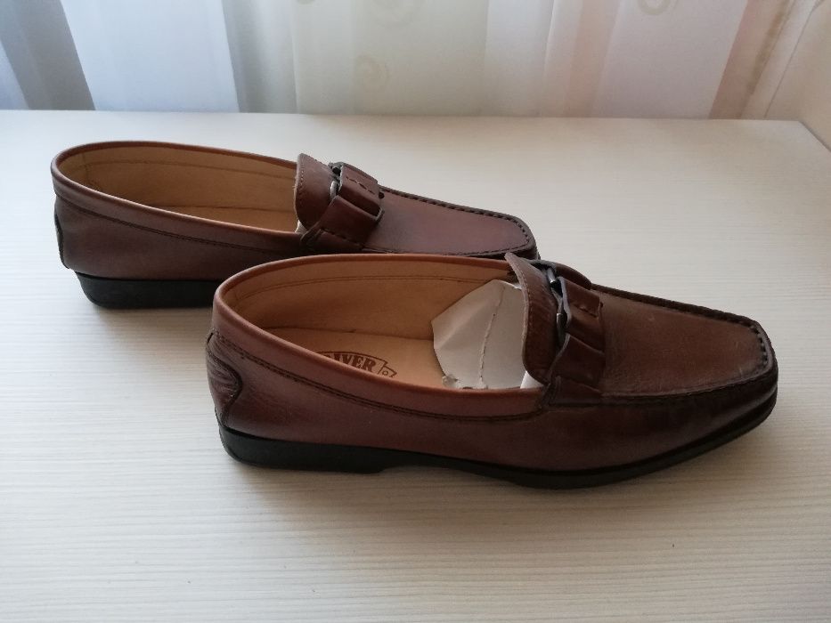 Pantofi NOI maro cu catarama 37 (25 cm)