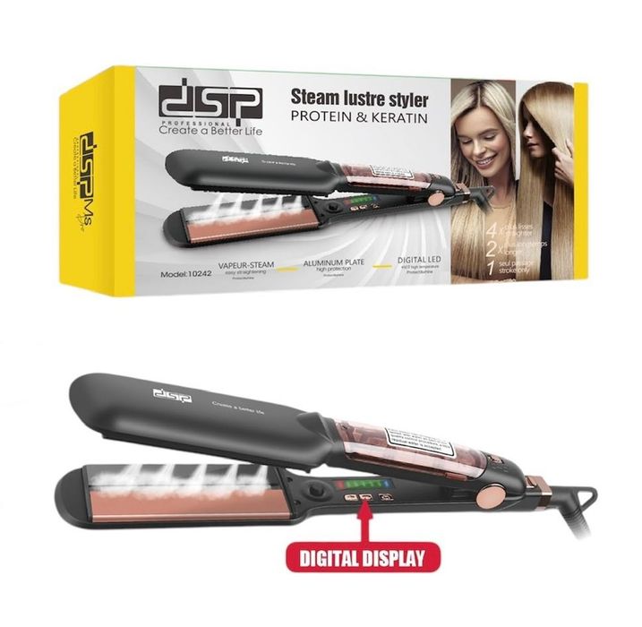 Парна преса за коса в два цвята