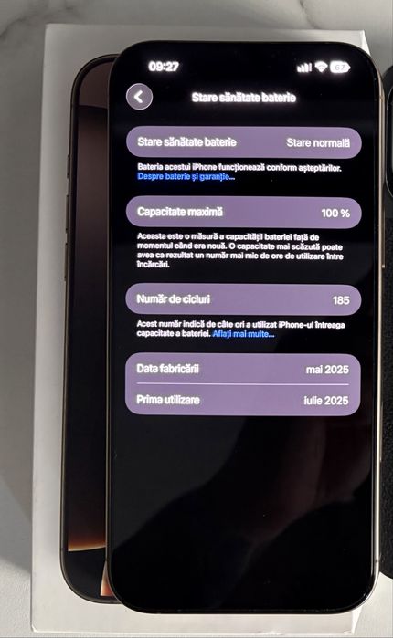 Vand iPhone 16 ProMax 256GB Desert CA NOU