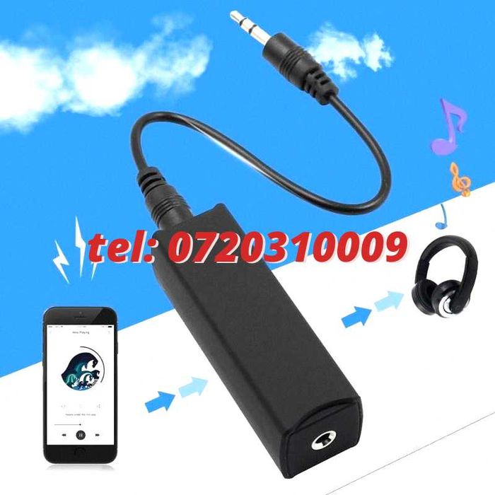 Filtru De Zgomot AUX Audio Jack Dispozitiv Anti Interferente Compatibil Cu