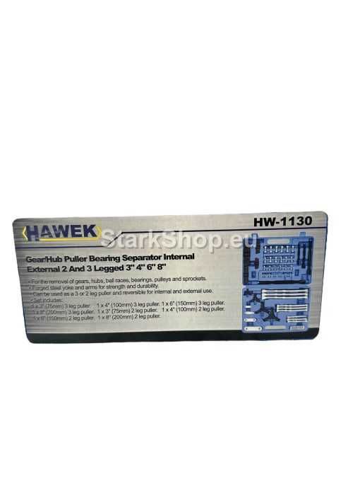 Професионален Комплект Скоби за Лагери 72 части HAWEK с 2 и 3 рамена