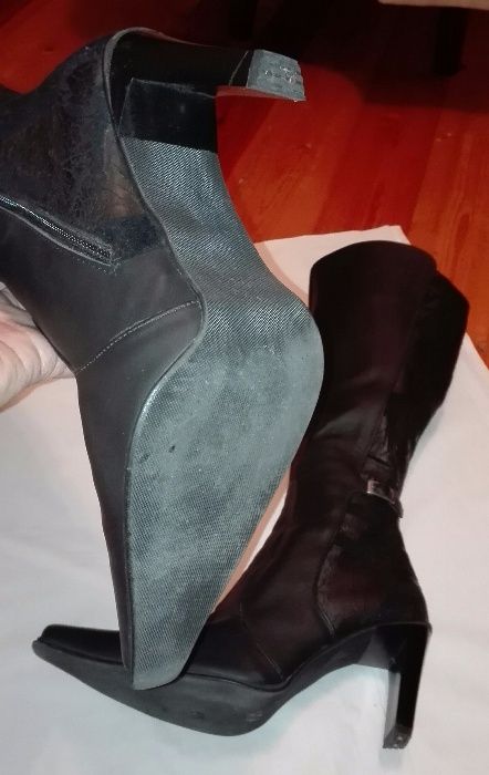 Дамски ботуши от естествена кожа, номер 38, неизползвани!