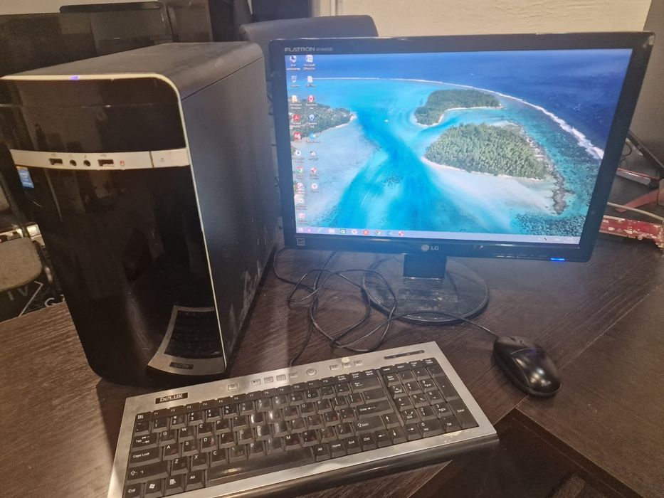 Компьютер системный блок монитор клавиатура мышь коврик комплект принт