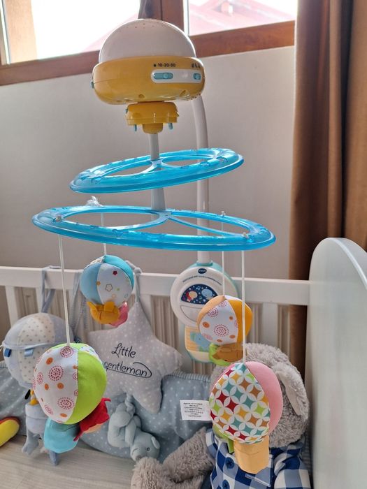 Carusel muzical Vtech cu lumina de veghe Noapte buna Bebe, +0 luni