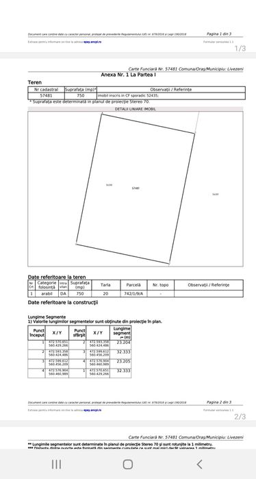Teren 750 mp cu PUZ,CF Livezeni