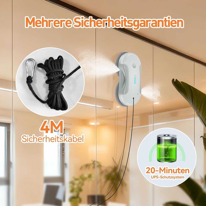 Робот за прозорци Jnerkert 5800Pa, 80ml,Гаранция,БЕЗПЛАТНА доставка до офис на Еконт