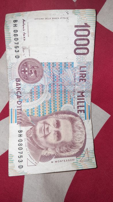 Vând bancnotă de 1000 de lire