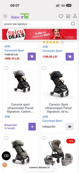 Scaun auto + Cărucior Joie