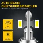 Лед крушки Н7-К35 за автомобил без вентилатор 12V/24V 60W 12000LM- А-3