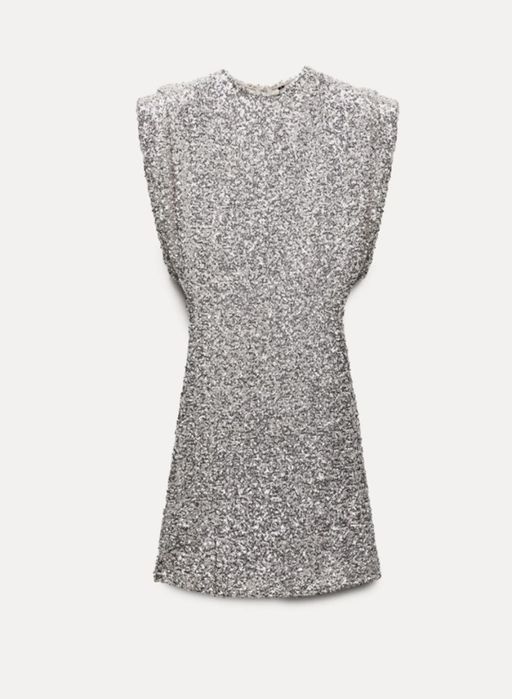 Рокля с пайети Zara