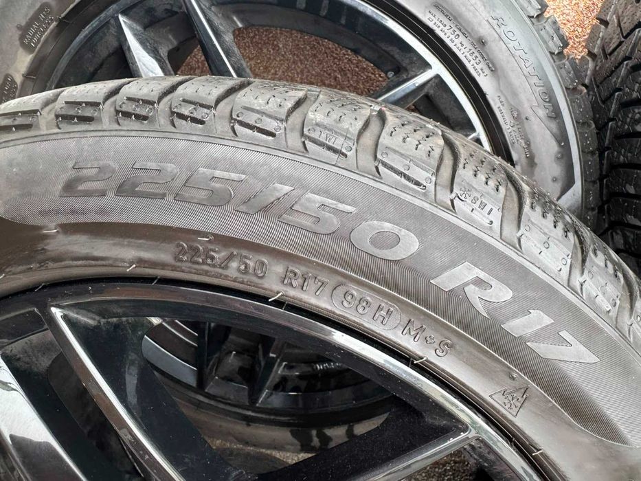 17 цола черни джанти 5х112 Borbet 225 50 17 гуми зимни