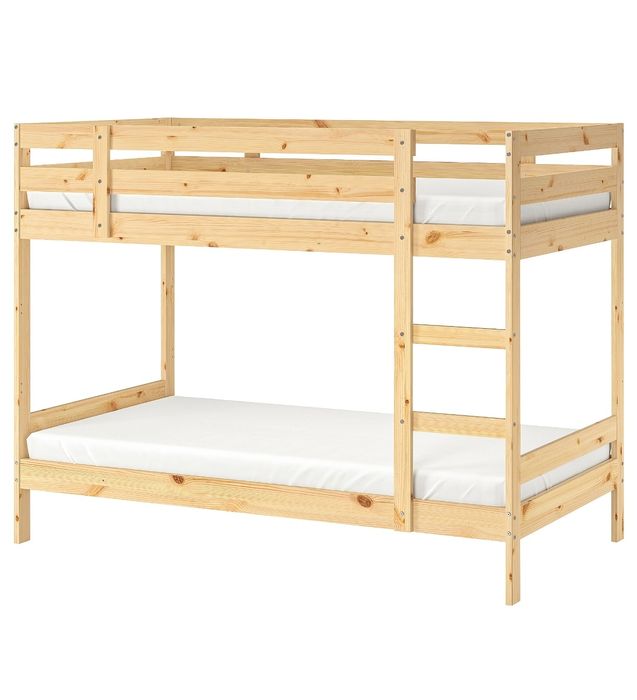 Pat suprapus copii Ikea 90x200, pin, stare excelenta