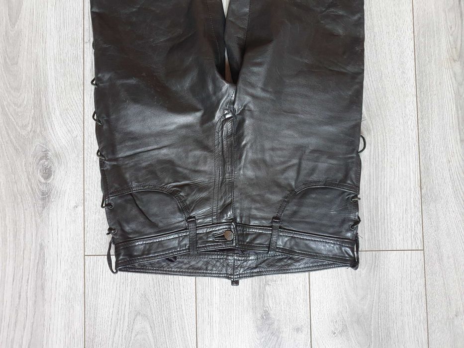 Pantaloni de piele PANTERA cu sireturi - Marimea 32 (Talie 82 cm)