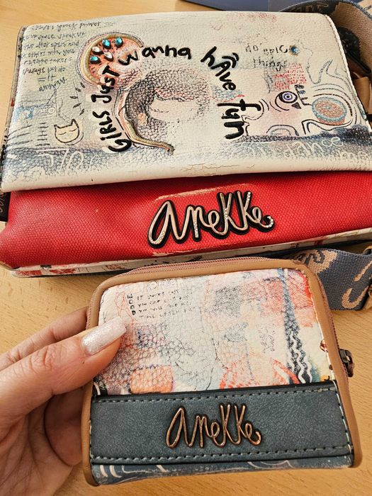 Anekke оригинален комплект от чанта и портфейл