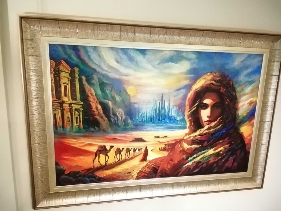 Прекрасна картина - масло, 133см/93см с  рамката