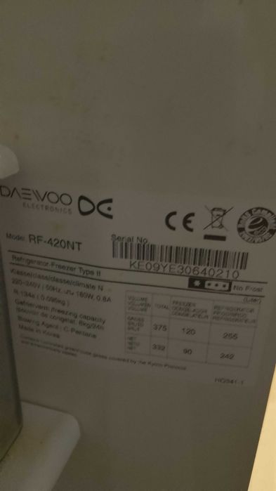 Combina frigorifica DAEWOO mare 375 L - stare foarte buna