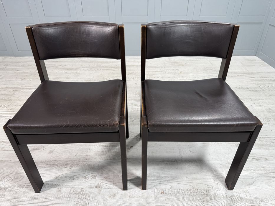 Винтидж трапезни столове - кожа Д1097