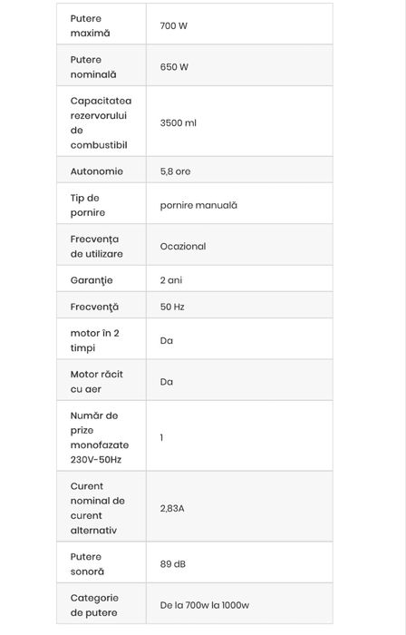 Generator hyundai  HG-800-A