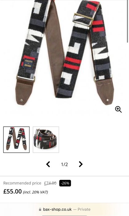 Ремень для гитары Dunlop x Pendleton