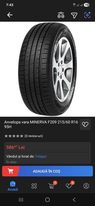 OFERTA!Anvelope Vara PASSAT 215/60/16 2025