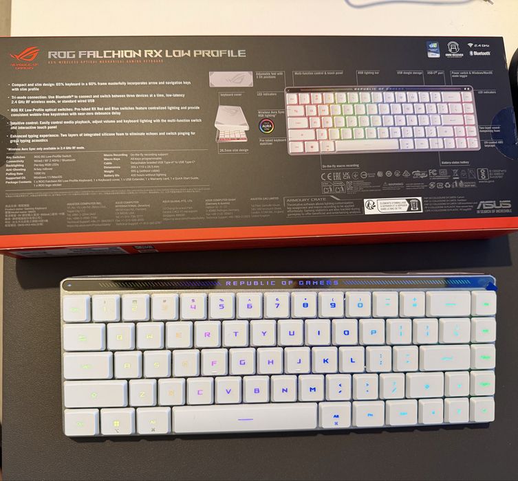 Tastatura Gaming Wireless mecanica ASUS ROG Falchion RX Low Profile