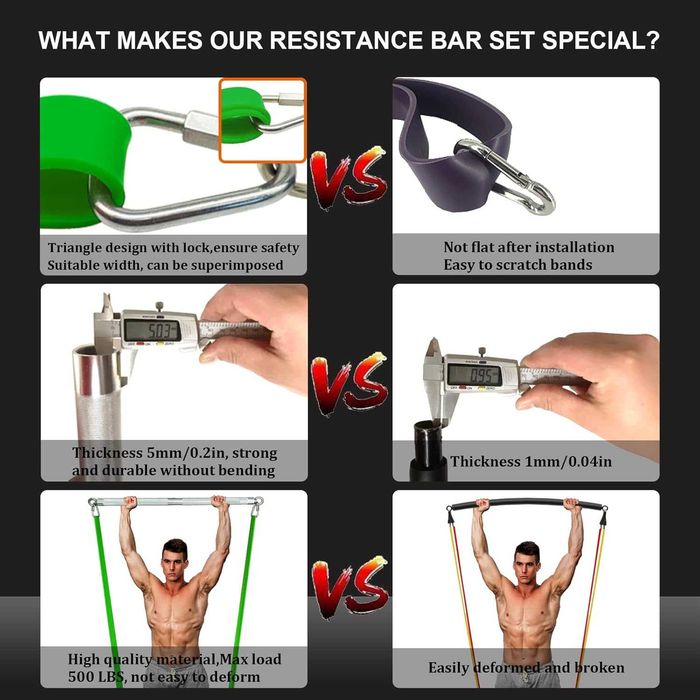 Нов комплект ластици за тренировки с лост за съпротивление  FOSER