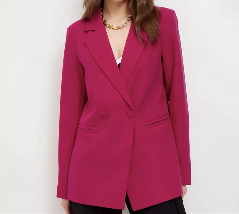 Пиджак удлиненный фуксия