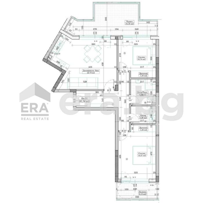 Продава се Тристаен апартамент в Варна, Виница - 107 кв.м за 1199 €/кв.м - Снимка #1