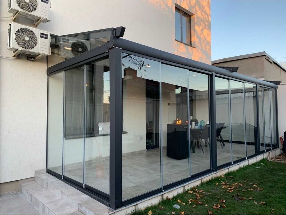 Terase sticlă transparent