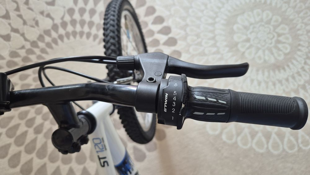 Bicicleta Rockrider ST 120 20" alb-albastru