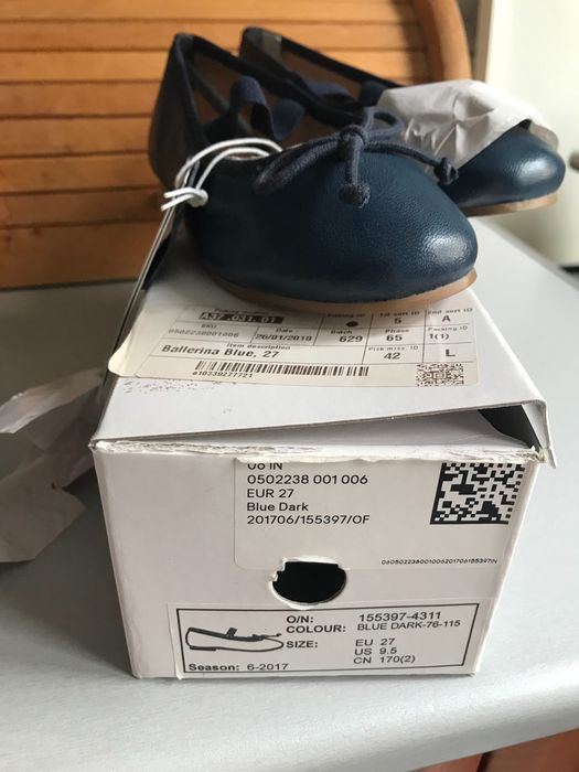 Pantofi fete H&M m27 noi piele