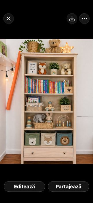 Biblioteca lemn masiv