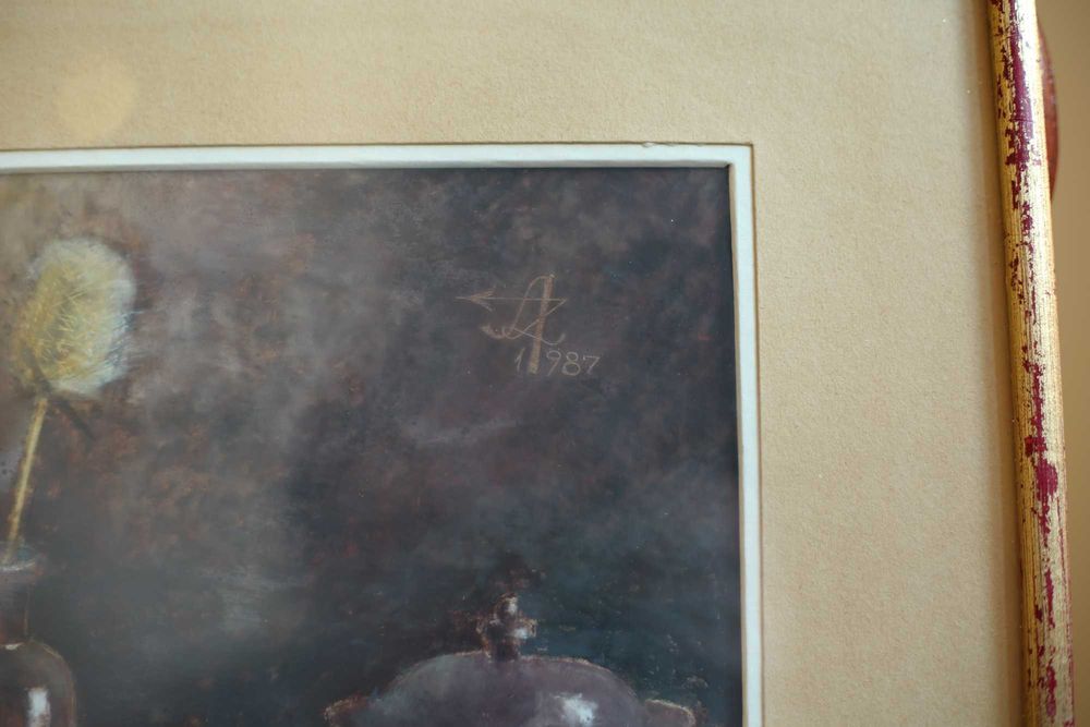 Tablou original Adrian Zisu 1987 27,5 x 22 cm pastel
