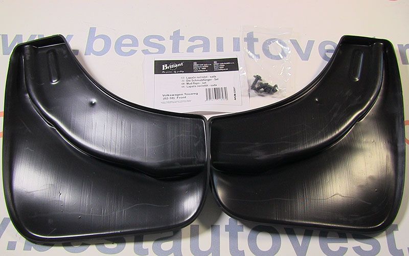 Set aparatori noroi Volkswagen Touareg 2002-2010, parte fata, 2 buc., bavete din cauciuc