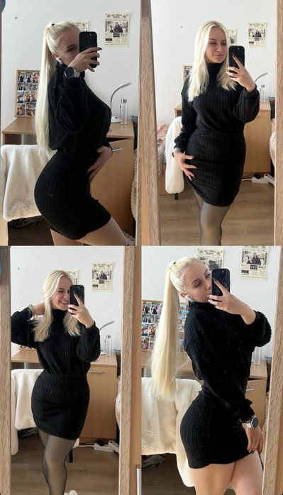 Вталени дамски зимни рокли