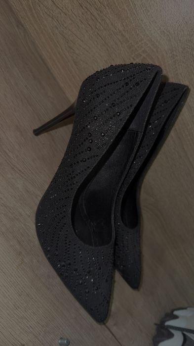 Catwalk pantofi cu toc negru