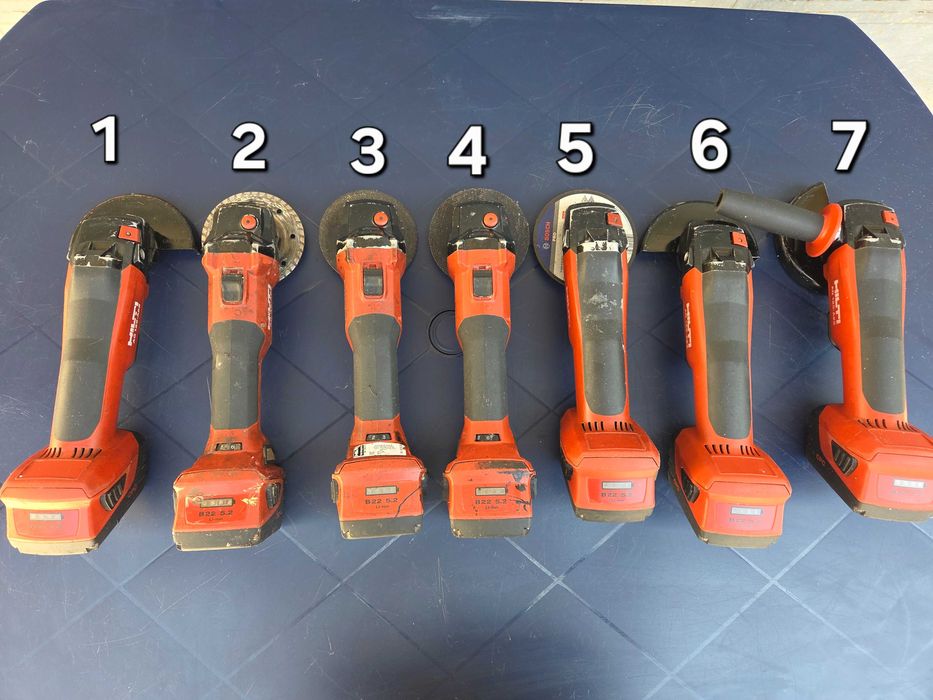 ПРОФЕСИОНАЛНИ Акумулаторни Ъглошлайфи HILTI 22V (125 мм) - ОТЛИЧЕН