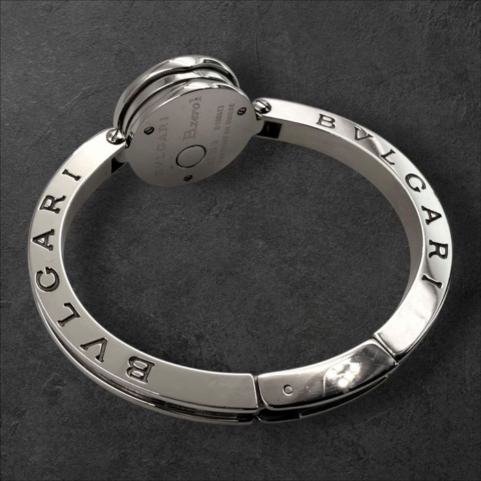 BVLGARI B.zero1 Black Dial Steel Bangle Watch Пълен Комплект