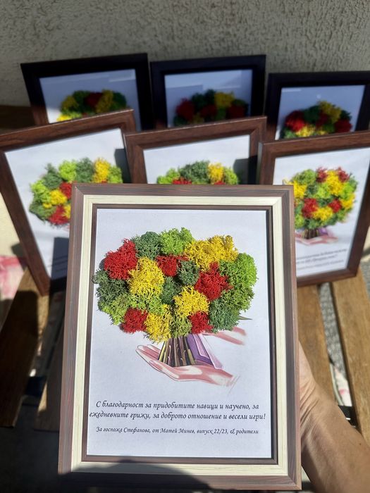 Изработвам картини със скандинавски мъх