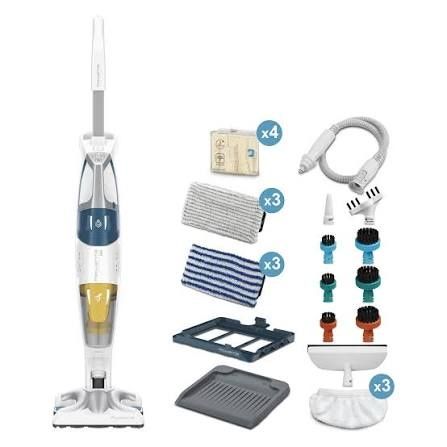 Прахосмукачка с пара Rowenta RY8561WH Clean & Steam Multi, 1700 W, Автономия на пара 30 мин, Контейнер за прах 0.5 л, Контейнер за вода 0.4 л, Бяла