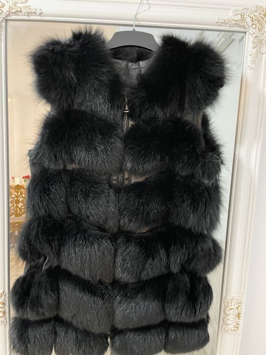 Vesta blana naturală vulpe