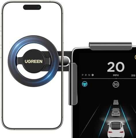 Нов MagSafe Ротационен Държач за Tesla Model 3/Y - Мощен Магнит Стойка кола UGREEN