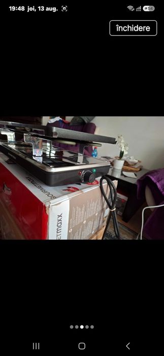 Grătar electric cu raclete Gourmetmaxx