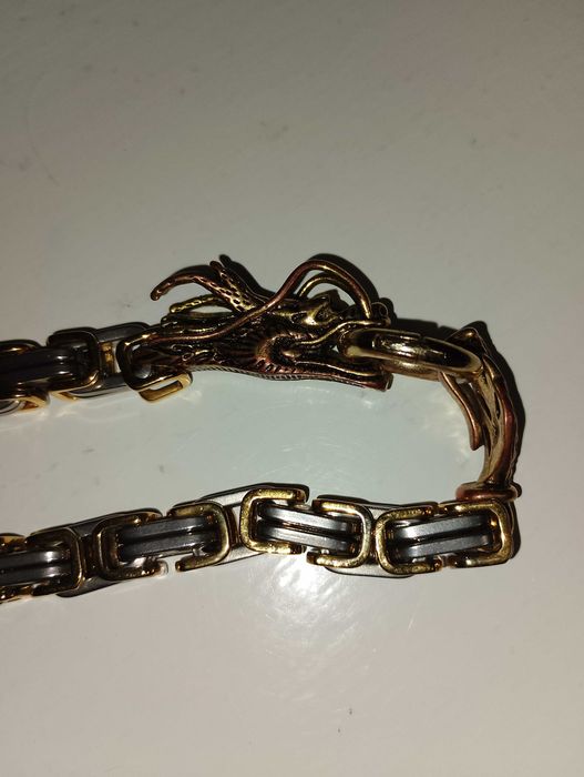 Ланец-86см-медицинска стомана-закопчалка дракон