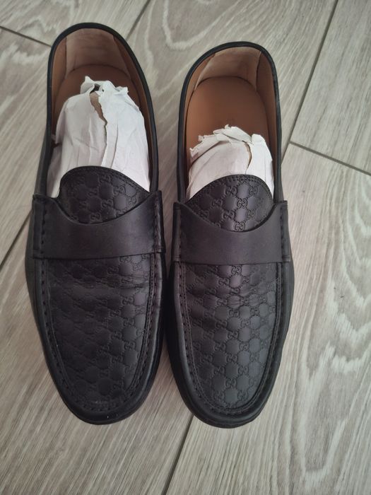 Кожанные мокасины Gucci